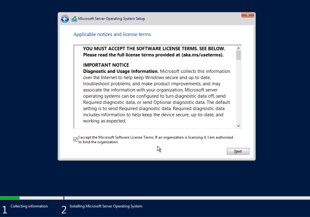 cai dat windows server 2022 software license term